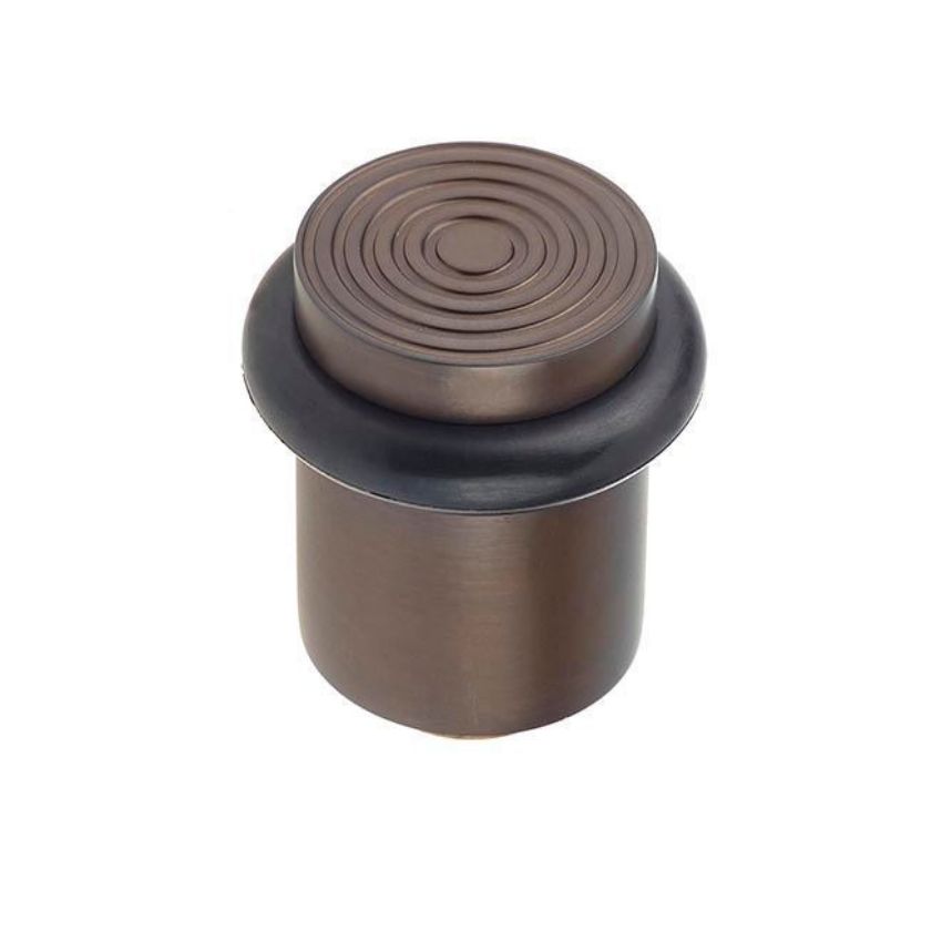 Reeded Floor Mounted Door Stop- Dark Bronze - BUR963DB