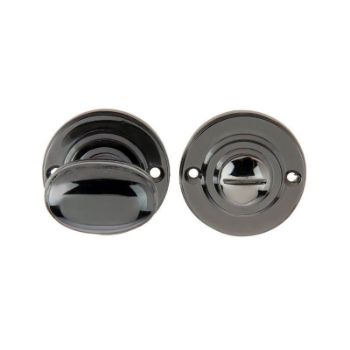 Jedo Bathroom Turn and Release- Polished Black Nickel- JV2680PBN 