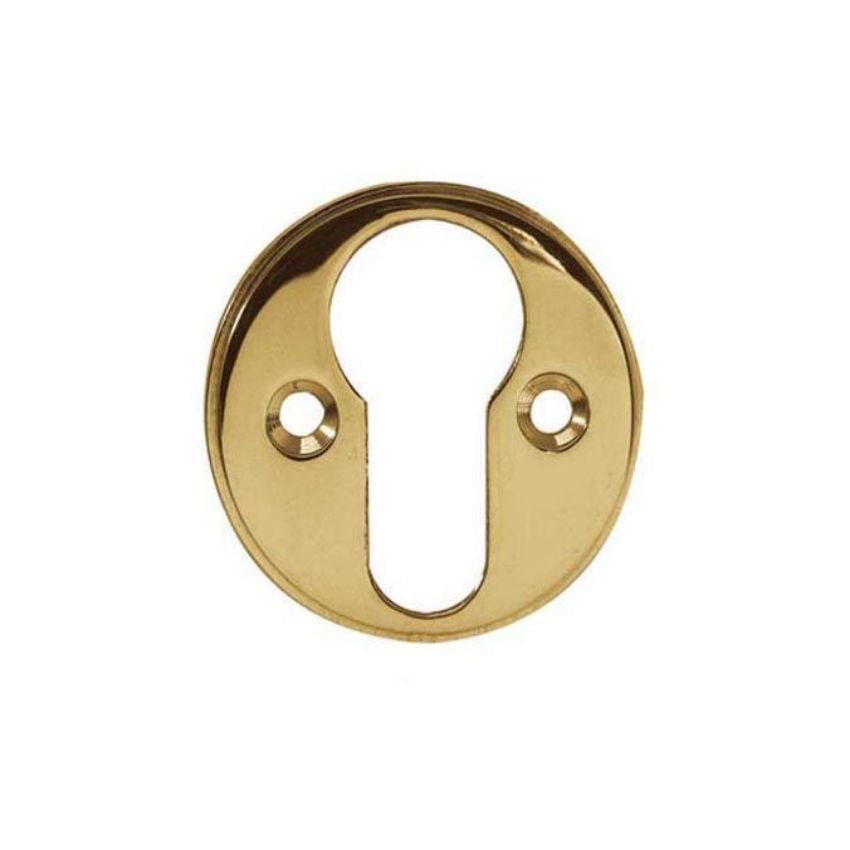 Jedo Euro Profile Escutcheons- Polished Brass- JV603EPB