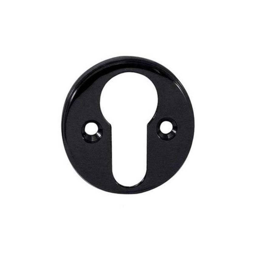 Jedo Euro Profile Escutcheons- Polished Black Nickel - JV603EPBN