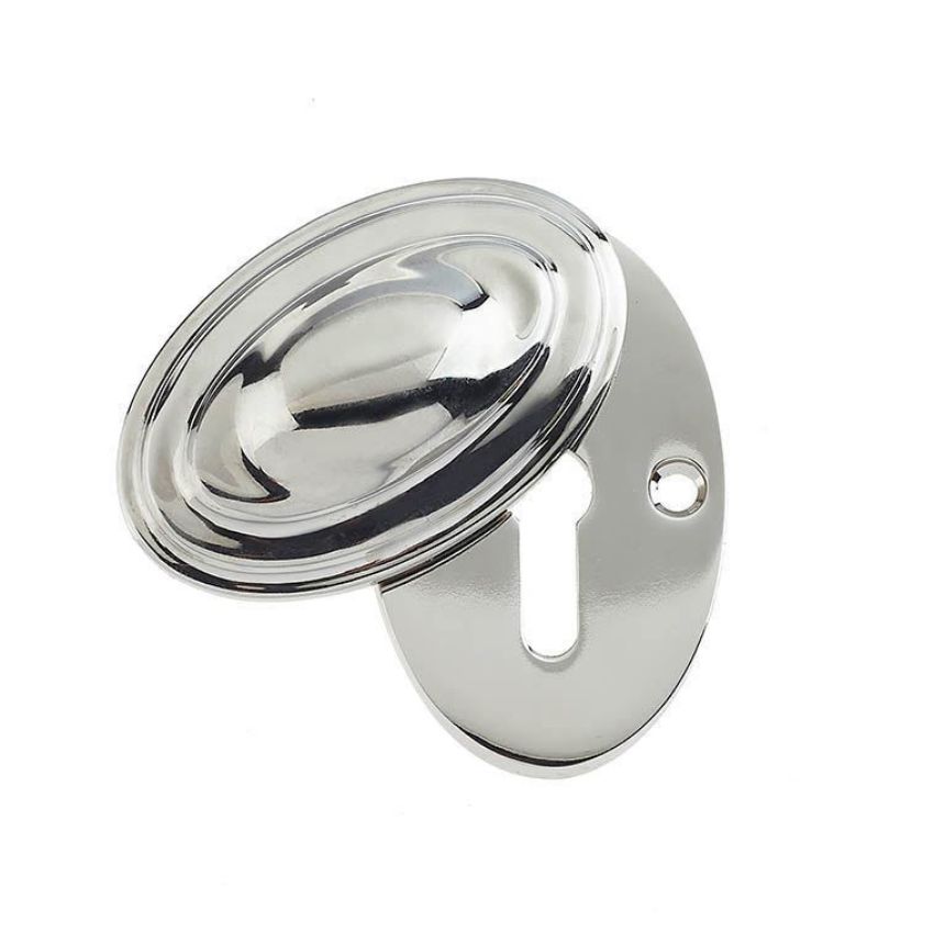 Jedo Oval Standard Escutcheons- Polished Nickel- JV76PN