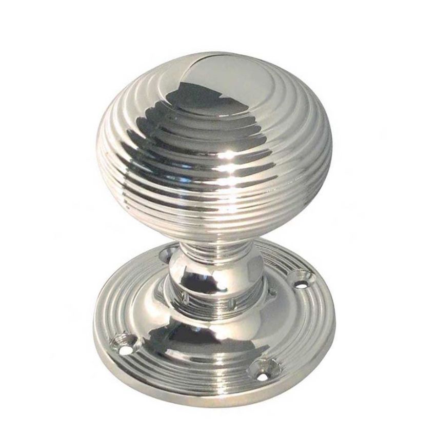 Zedo Reeded Mortice Knob- Polished Chrome- JR6MPC