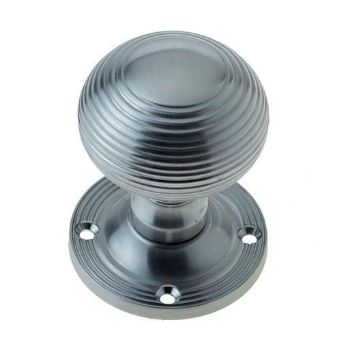 Zedo Reeded Mortice Knob- Satin Chrome- JR6MSC Zedo Reeded Mortice Knob- Satin Chrome- JR6MSC