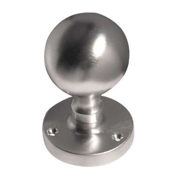 Zedo Ball Shaped Mortice Knob- Satin Chrome- JV48SC 