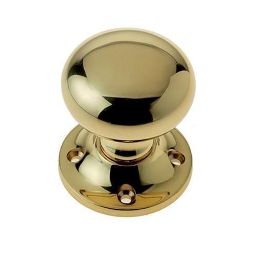 Jedo Mushroom Mortice Knob- Polished Brass- JV172APB