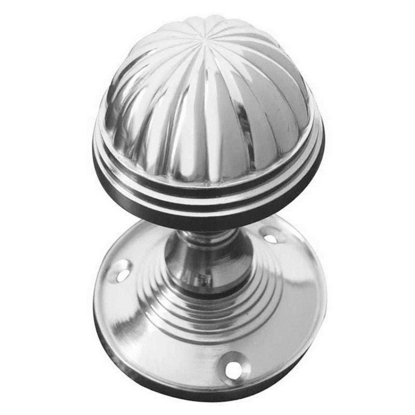 Jedo Fluted Mortice Knob- Polished Chrome- JV183MPC