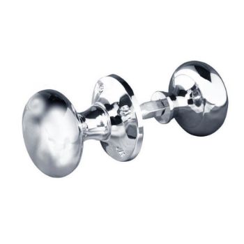 Mushroom Rim Mortice Door Knobs -Polished Chrome- JV176APC