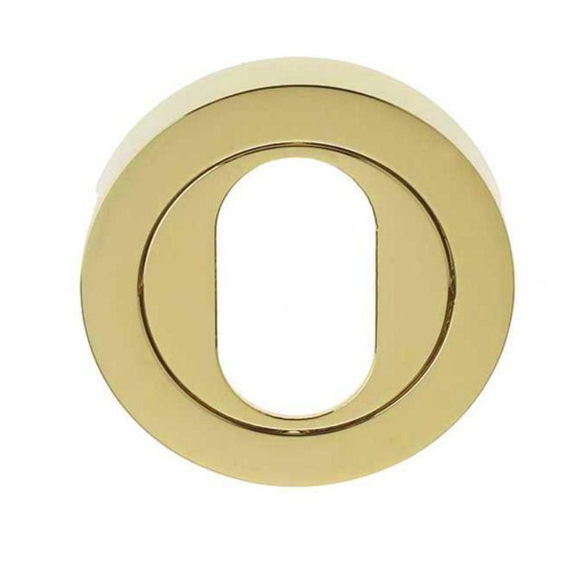 Jedo Oval Profile Escutcheon - Polished Brass - JV503UPVD