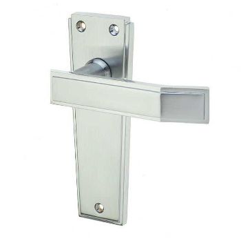 Jedo Deco Latch Door Handle- Satin Chrome- JV254SC  Jedo Deco Latch Door Handle- Satin Chrome- JV254SC