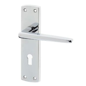 Jedo Bray Standard Lock Door Handle- Polished Chrome- JV390PC Jedo Bray Standard Lock Door Handle- Polished Chrome- JV390PC