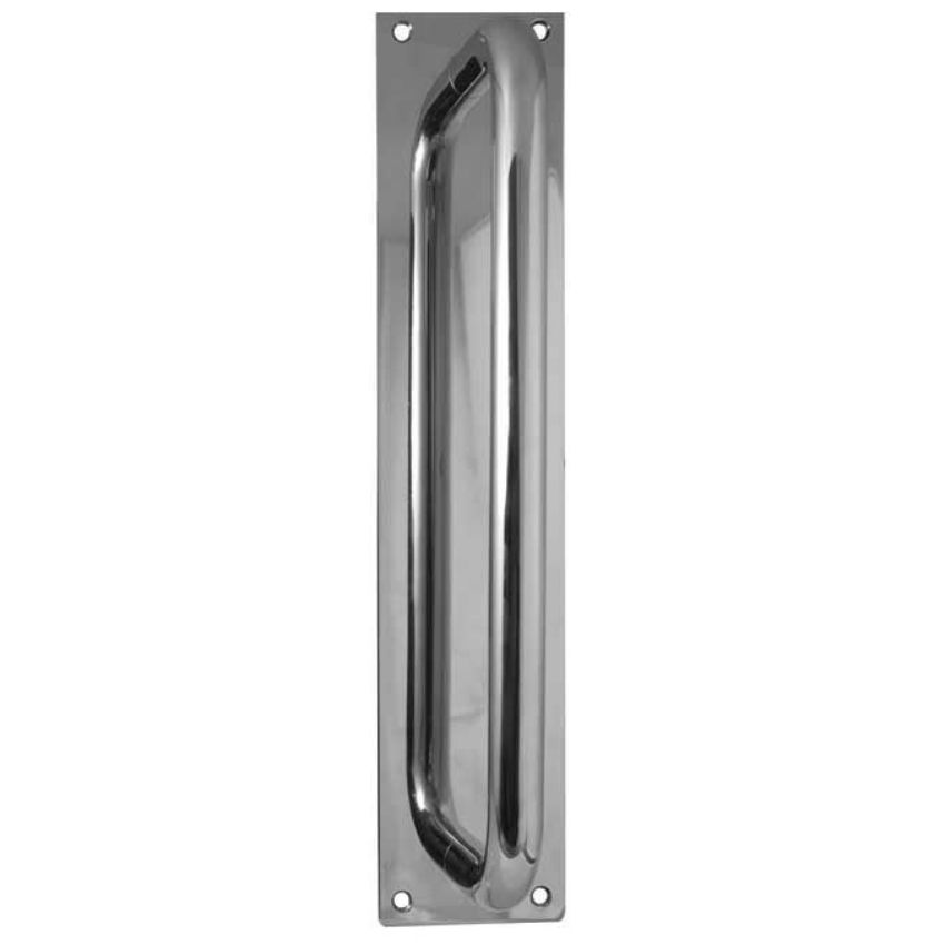 Jedo Pull Handles on a Plate- Polished Stainless Steel- JPS1601