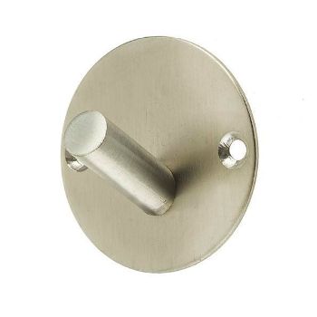 Jedo Round Satin Stainless Steel Single Robe Hook - JSS902ASSS Jedo Round Satin Stainless Steel Single Robe Hook - JSS902ASSS