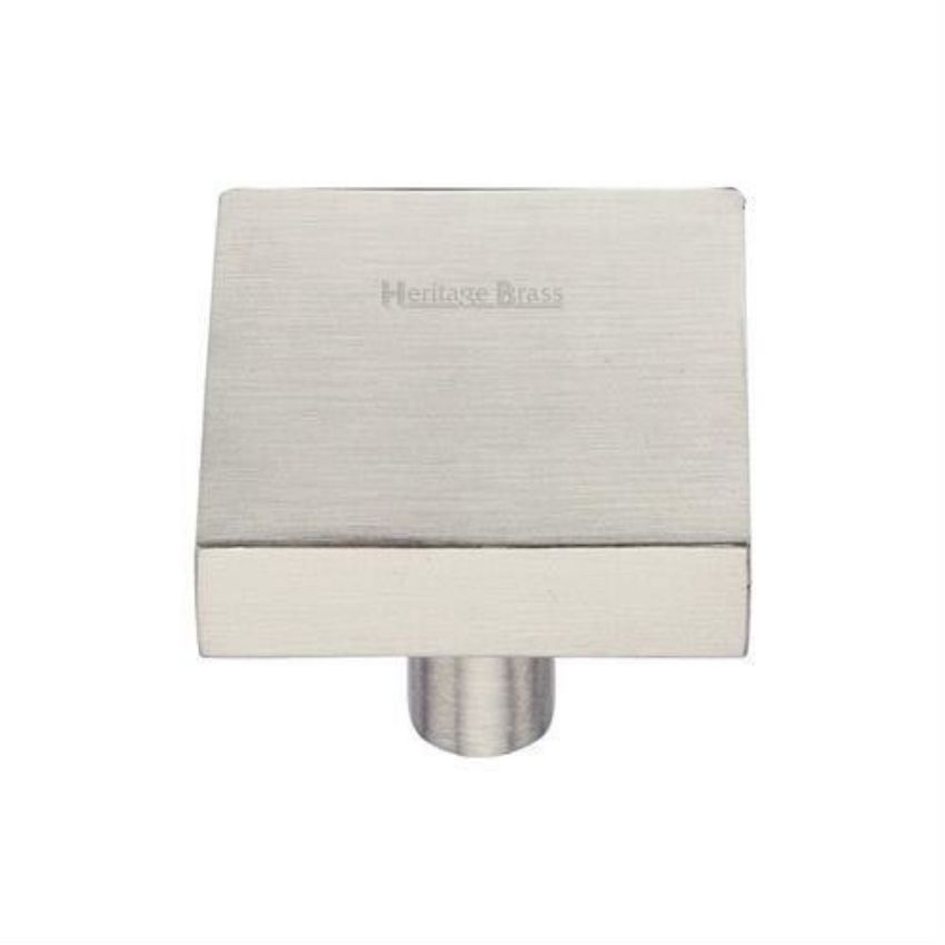 Square Cabinet Knob in a Satin Nickel Finish - C3685-SN