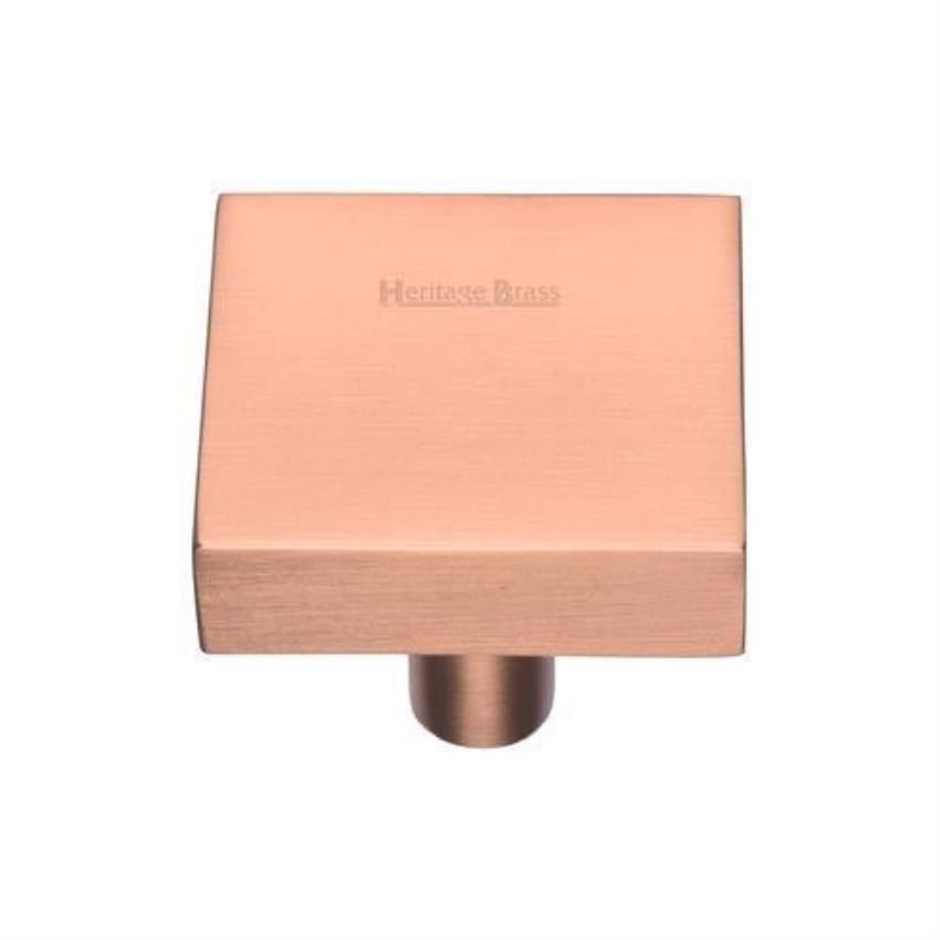 Square Cabinet Knob in a Satin Rose Gold Finish - C3685-SRG