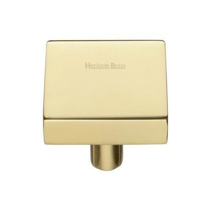 Square Cabinet Knob in a Polished Brass Finish - C3685-PB 