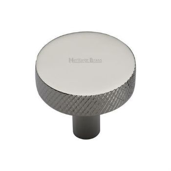 Disc Knurled Design Cabinet Knob in Polished Nickel Finish - C3884-PNF Disc Knurled Design Cabinet Knob in Polished Nickel Finish - C3884-PNF