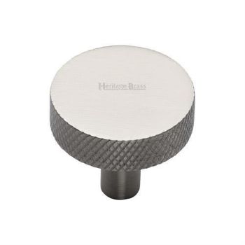 Disc Knurled Design Cabinet Knob in Satin Nickel Finish - C3884-SN  Disc Knurled Design Cabinet Knob in Satin Nickel Finish - C3884-SN