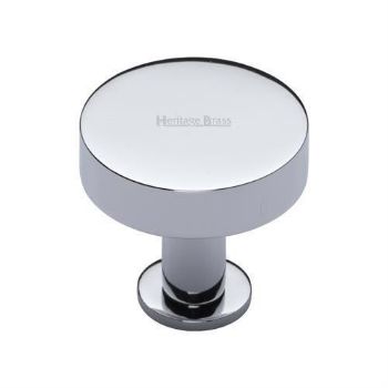 Disc Design Cabinet Knob on a Base in Polished Chrome Finish - C3885-PC Disc Design Cabinet Knob on a Base in Polished Chrome Finish - C3885-PC