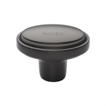 Stepped Oval Cabinet Knob in Matt Bronze Finish - C3975 41-MB Stepped Oval Cabinet Knob in Matt Bronze Finish - C3975 41-MB