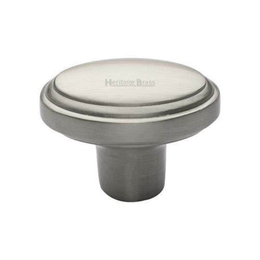 Stepped Oval Cabinet Knob in Satin Nickel Finish - C3975 41-SN