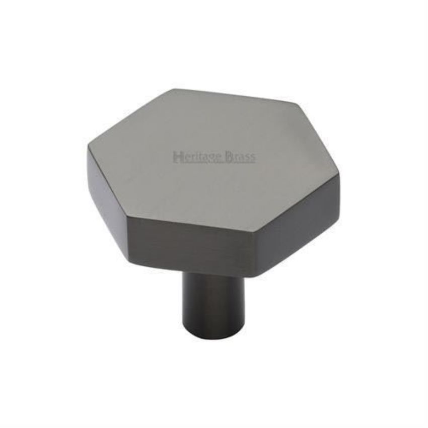 Hexagon Cabinet Knob in Matt Bronze Finish - C4344-MB