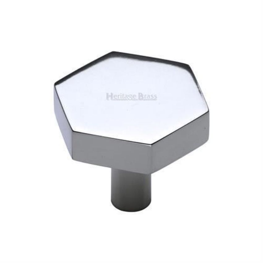 Hexagon Cabinet Knob in Polished Chrome Finish - C4344-PC 