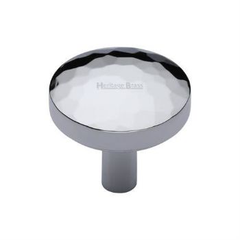 Hammered Cabinet Knob in Polished Chrome Finish - C3877-PC Hammered Cabinet Knob in Polished Chrome Finish - C3877-PC