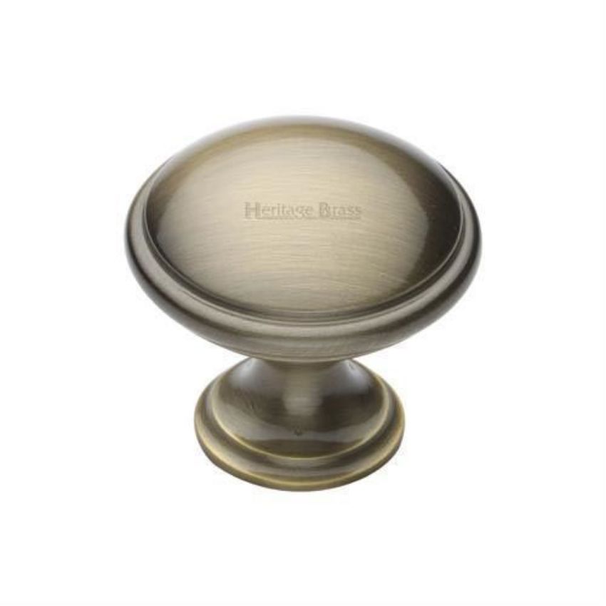 Domed Cabinet Knob in Antique Brass Finish - C3950-AT 