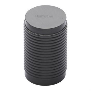 Cylindrical Ribbed Cabinet Knob in Matt Bronze Finish - C3850-MB Cylindrical Ribbed Cabinet Knob in Matt Bronze Finish - C3850-MB