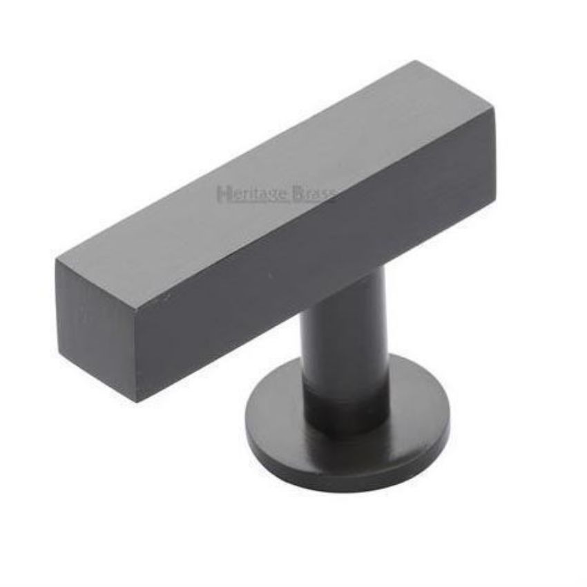 Offset Square Cabinet Knob in Matt Bronze Finish - C4760 44-MB 