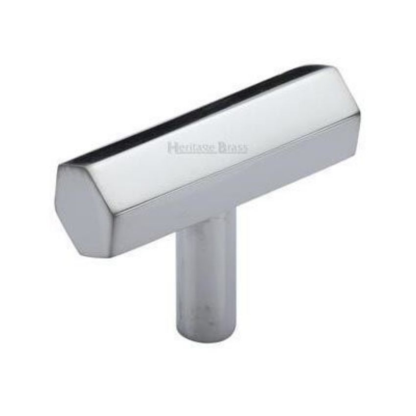 Hexagon Bar Cabinet Knob in Polished Chrome Finish - C2235-PC