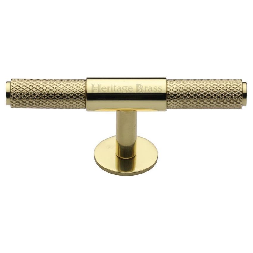 Knurled Fountain Cabinet Knob in Polished Brass - C4463-PB