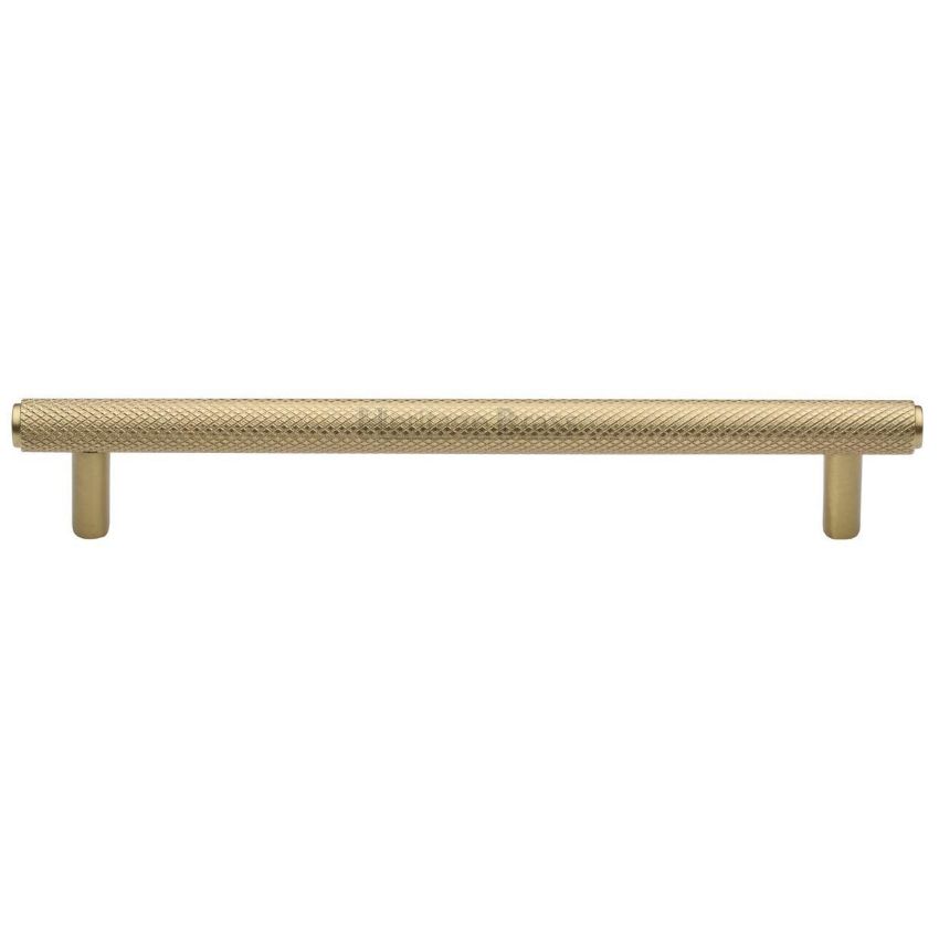 Knurled Cabinet Pull Handle in Satin Brass Finish - V4458-SB 