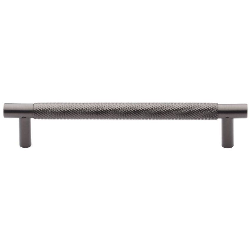 Partial Knurled Cabinet Pull Handle in Matt Bronze Finish - V4461-MB