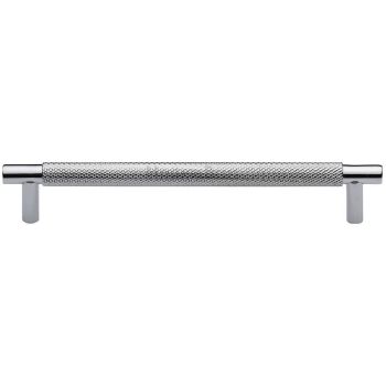 Partial Knurled Cabinet Pull Handle in Polished Chrome Finish - V4461-PC Partial Knurled Cabinet Pull Handle in Polished Chrome Finish - V4461-PC