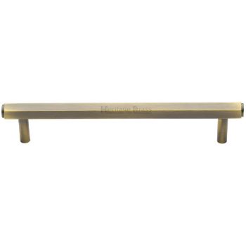 Hexagon Profile Cabinet Pull Handle in Antique Brass Finish - V4422-AT Hexagon Profile Cabinet Pull Handle in Antique Brass Finish - V4422-AT