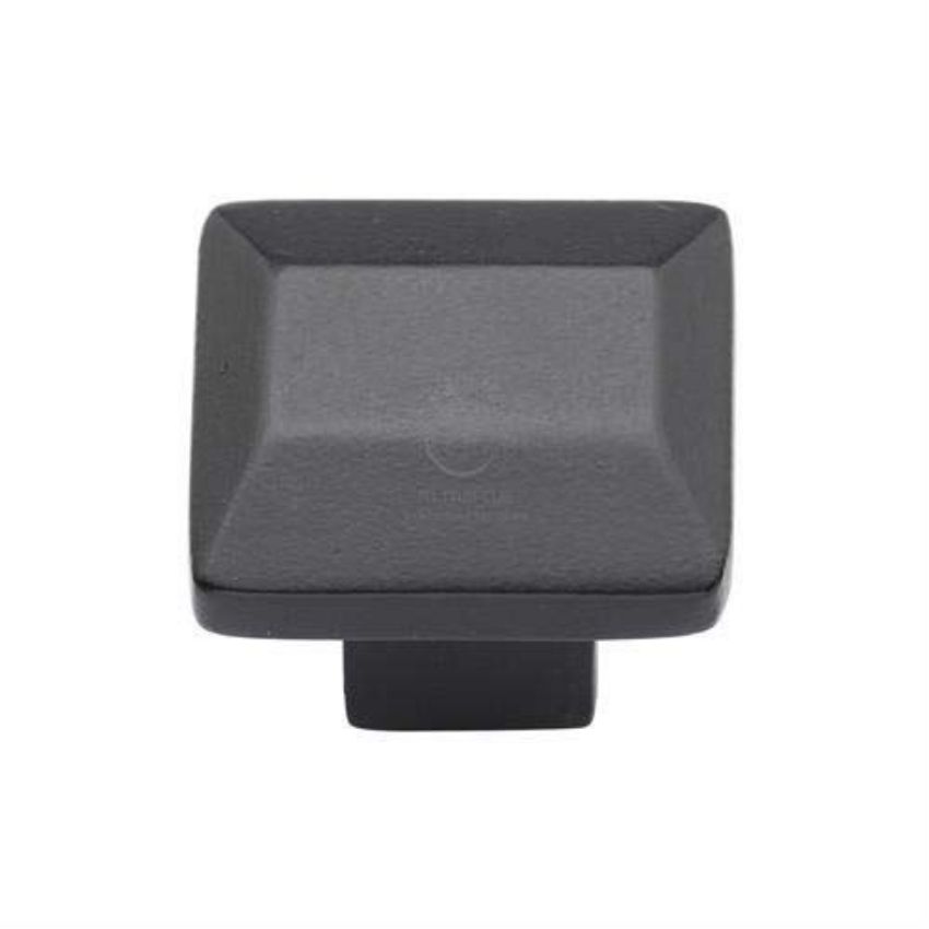 Matt Black Iron Trapezoid Cabinet Knob - FB3625