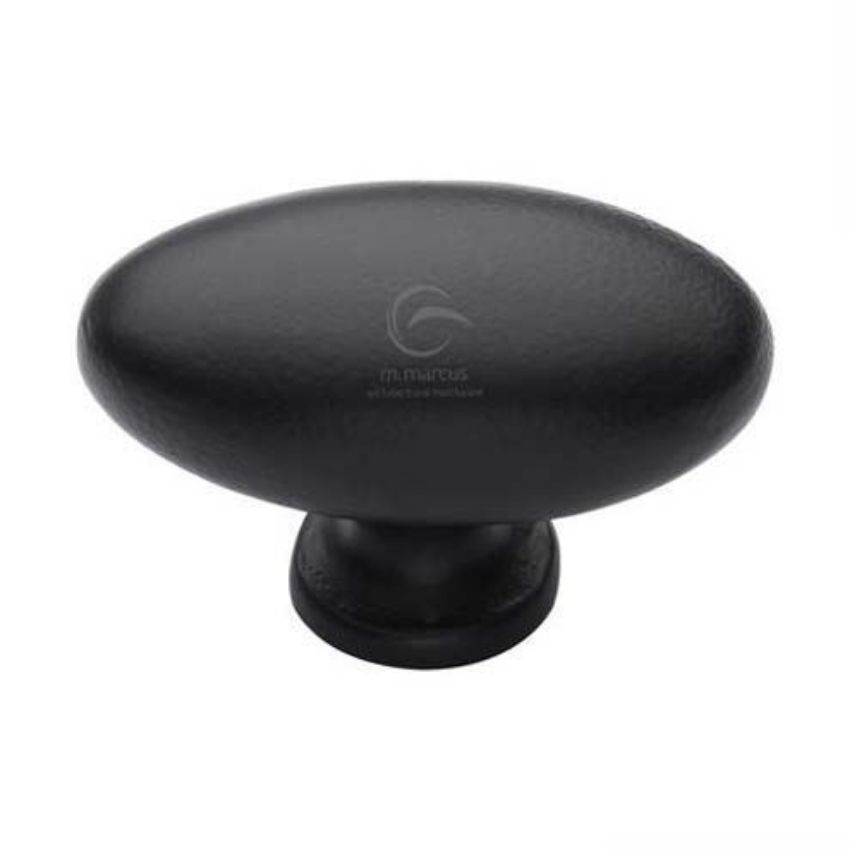 Matt Black Iron Oval Cabinet Knob - FB118 50 