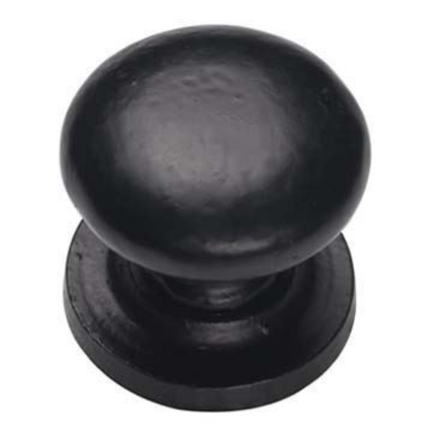 Matt Black Iron Round Cabinet Knob - FB613 