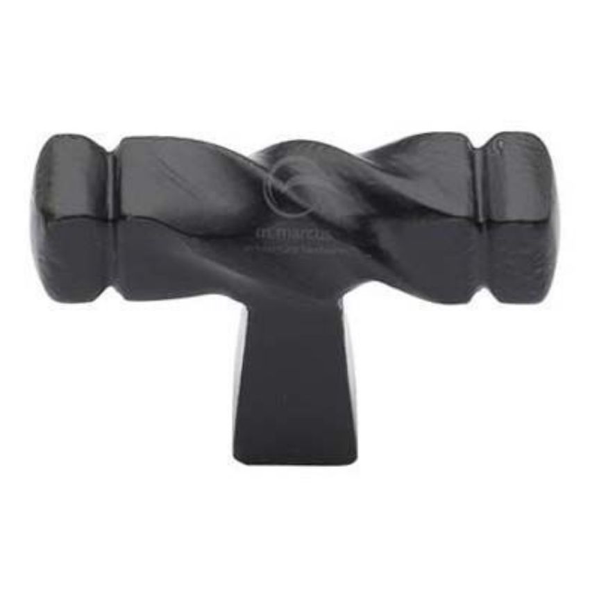 Matt Black Iron Twist Cabinet Knob - FB399 