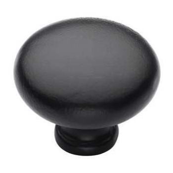 Matt Black Iron Round Cabinet Knob - FB117 Matt Black Iron Round Cabinet Knob - FB117