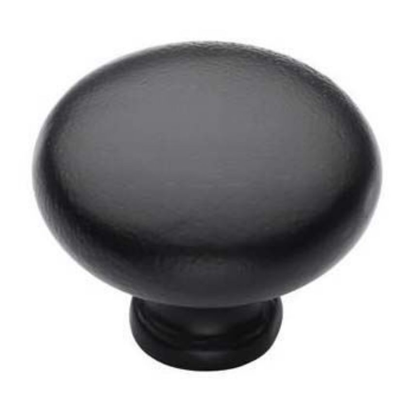 Matt Black Iron Round Cabinet Knob - FB117