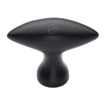 Matt Black Iron Elliptic Cabinet Knob - FB112  Matt Black Iron Elliptic Cabinet Knob - FB112