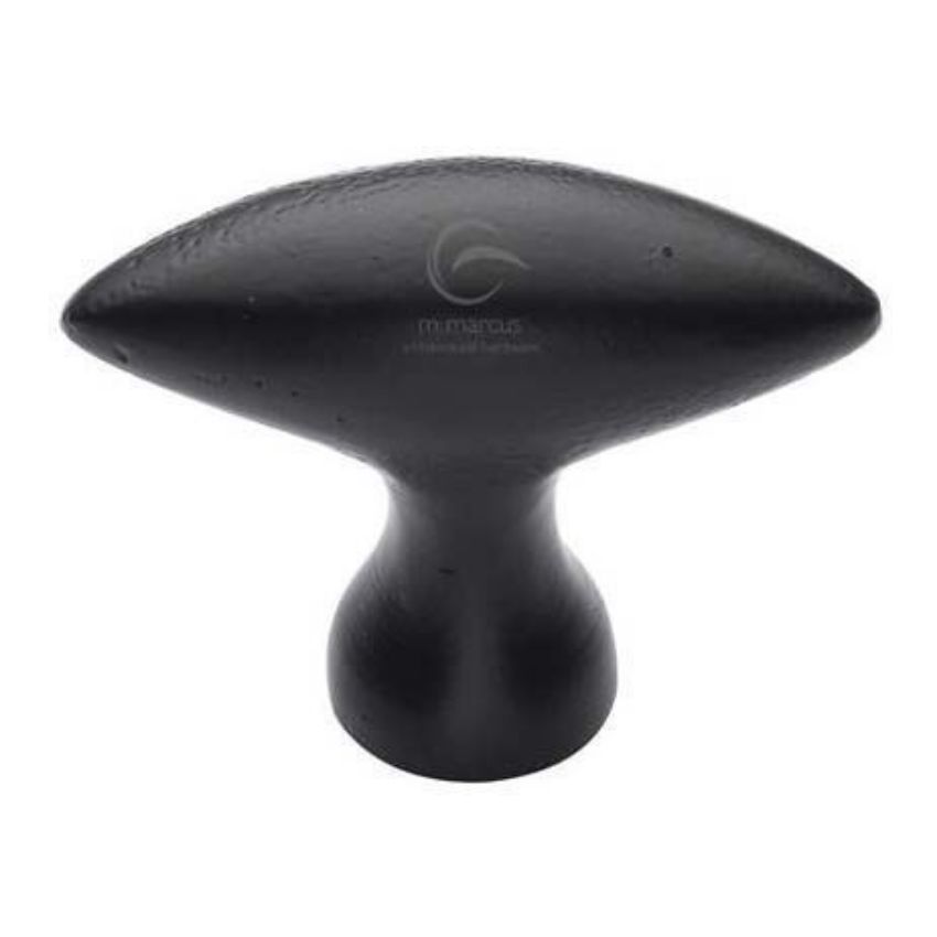 Matt Black Iron Elliptic Cabinet Knob - FB112 