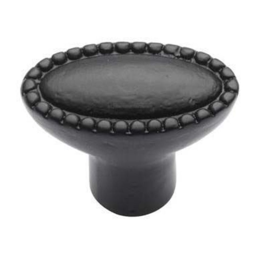 Matt Black Iron Opal Cabinet Knob - FB3621 