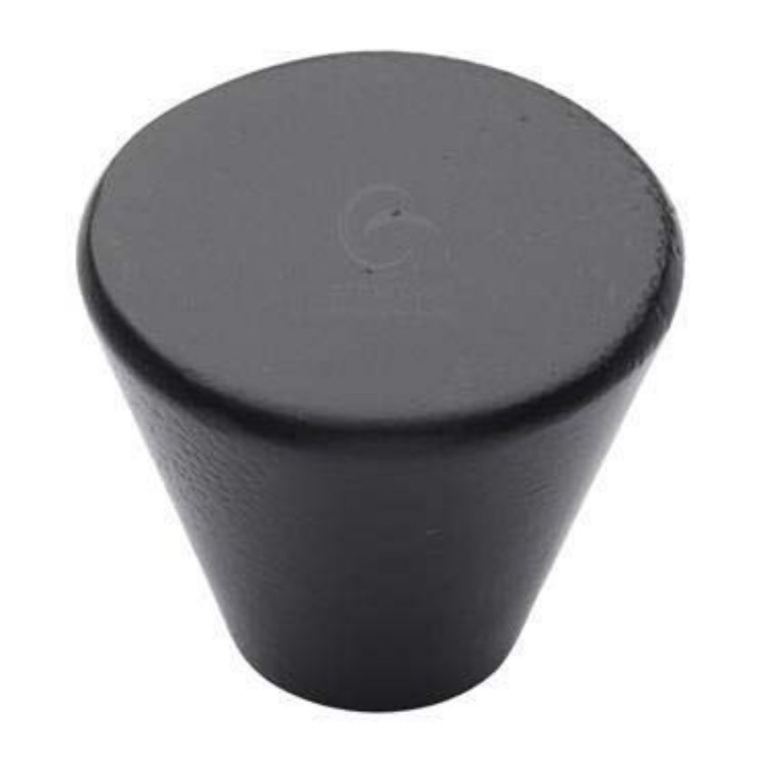 Matt Black Iron Round Cone Cabinet Knob - FB3189 