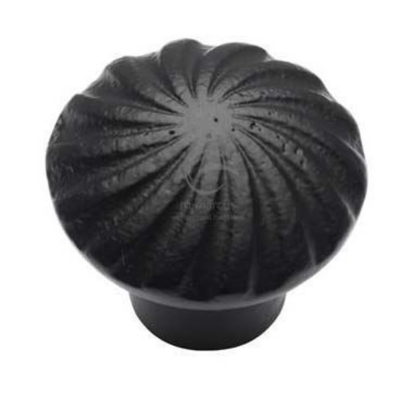 Matt Black Iron Wheel Cabinet Knob - FB3891