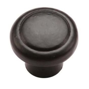 Smooth Black Newport Cabinet Knob - FB3990  Smooth Black Newport Cabinet Knob - FB3990