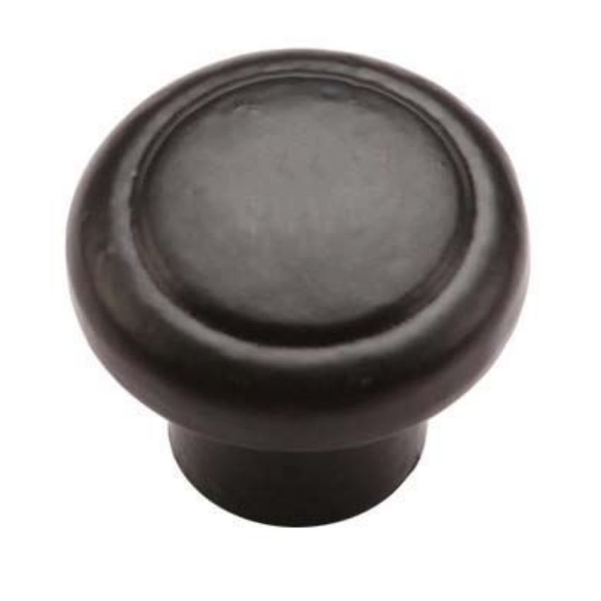 Smooth Black Newport Cabinet Knob - FB3990 