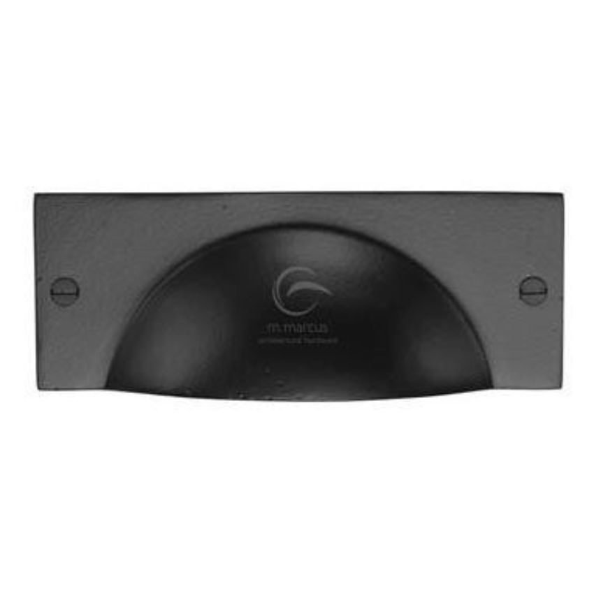 Matt Black Rustic Iron Cheshire Cabinet Drawer Pull - FB2762